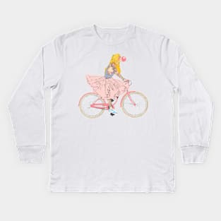 Pink Kids Long Sleeve T-Shirt